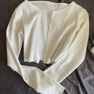 White cardigan